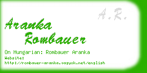 aranka rombauer business card